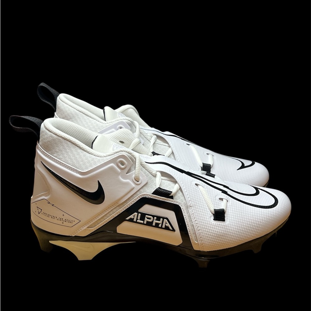 Size 13 WIDE Nike Alpha Menace Pro 3 Mid White Men’s Football Cleats DH3292-100
